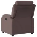 Fauteuil de massage inclinable Marron foncé Tissu