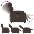 Fauteuil de massage inclinable Marron foncé Tissu