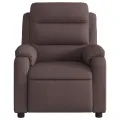 Fauteuil de massage inclinable Marron foncé Tissu