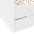 Lit de jour avec tiroirs blanc 75x190 cm bois d'ingénierie