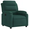 Fauteuil inclinable vert foncé velours