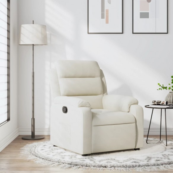 Fauteuil inclinable Crème Velours