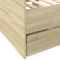 Lit de jour et tiroirs chêne sonoma 100x200 cm bois ingénierie