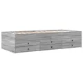 Lit de jour et tiroirs sonoma gris 100x200cm bois d'ingénierie