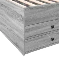 Lit de jour et tiroirs sonoma gris 100x200cm bois d'ingénierie