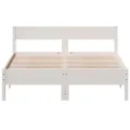 Cadre de lit avec tête de lit blanc 120x190 cm bois pin massif