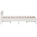 Cadre de lit avec tête de lit blanc 120x190 cm bois pin massif