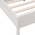 Cadre de lit avec tête de lit blanc 120x190 cm bois pin massif