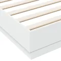 Cadre de lit blanc 180x200 cm bois d'ingénierie
