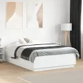 Cadre de lit Blanc 120x190 cm bois d'ingénierie