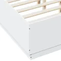 Cadre de lit Blanc 120x190 cm bois d'ingénierie