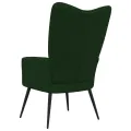 Chaise de relaxation Vert foncé Velours