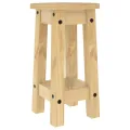 Tabourets de bar lot de 2 bois massif de pin