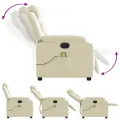 Fauteuil de massage inclinable électrique crème similicuir