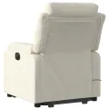 Fauteuil de massage inclinable Crème Velours