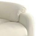 Fauteuil de massage inclinable Crème Velours