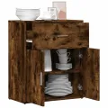 Buffet chêne fumé 60x31x70 cm bois d'ingénierie