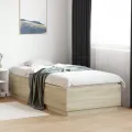 Cadre de lit chêne sonoma 100x200 cm bois d'ingénierie