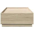 Cadre de lit chêne sonoma 100x200 cm bois d'ingénierie