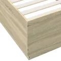 Cadre de lit chêne sonoma 100x200 cm bois d'ingénierie