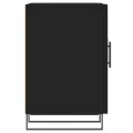 Meuble TV noir 150x30x50 cm bois d'ingénierie