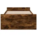 Cadre de lit et tiroirs chêne fumé 100x200 cm bois d'ingénierie