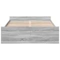Cadre de lit et tiroirs sonoma gris 120x190 cm bois ingénierie