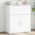 Buffet blanc 60x31x70 cm bois d'ingénierie