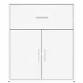 Buffet blanc 60x31x70 cm bois d'ingénierie