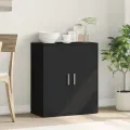 Buffet noir 60x31x70 cm bois d'ingénierie