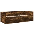 Lit de jour et tiroirs chêne fumé 75x190 cm bois d'ingénierie