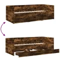 Lit de jour et tiroirs chêne fumé 75x190 cm bois d'ingénierie
