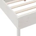 Cadre de lit avec tête de lit blanc 135x190 cm bois pin massif
