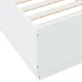 Cadre de lit blanc 100x200 cm bois d'ingénierie