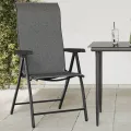 Chaises pliables de jardin 2 pcs gris résine tressée
