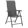 Chaises pliables de jardin 2 pcs gris résine tressée