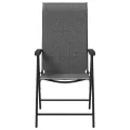 Chaises pliables de jardin 2 pcs gris résine tressée