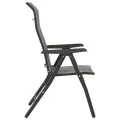 Chaises pliables de jardin 2 pcs gris résine tressée