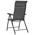 Chaises pliables de jardin 2 pcs gris résine tressée