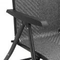 Chaises pliables de jardin 2 pcs gris résine tressée