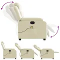 Fauteuil inclinable de massage Crème Similicuir