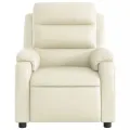 Fauteuil inclinable de massage Crème Similicuir