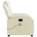 Fauteuil inclinable de massage Crème Similicuir
