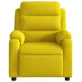 Fauteuil de massage inclinable jaune velours