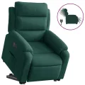 Fauteuil inclinable électrique vert foncé velours