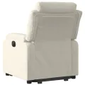 Fauteuil inclinable électrique crème velours
