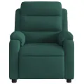 Fauteuil inclinable électrique vert foncé velours