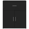 Buffet noir 60x31x70 cm bois d'ingénierie