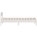 Cadre de lit avec tête de lit blanc 90x190cm bois de pin massif