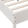 Cadre de lit avec tête de lit blanc 90x190cm bois de pin massif